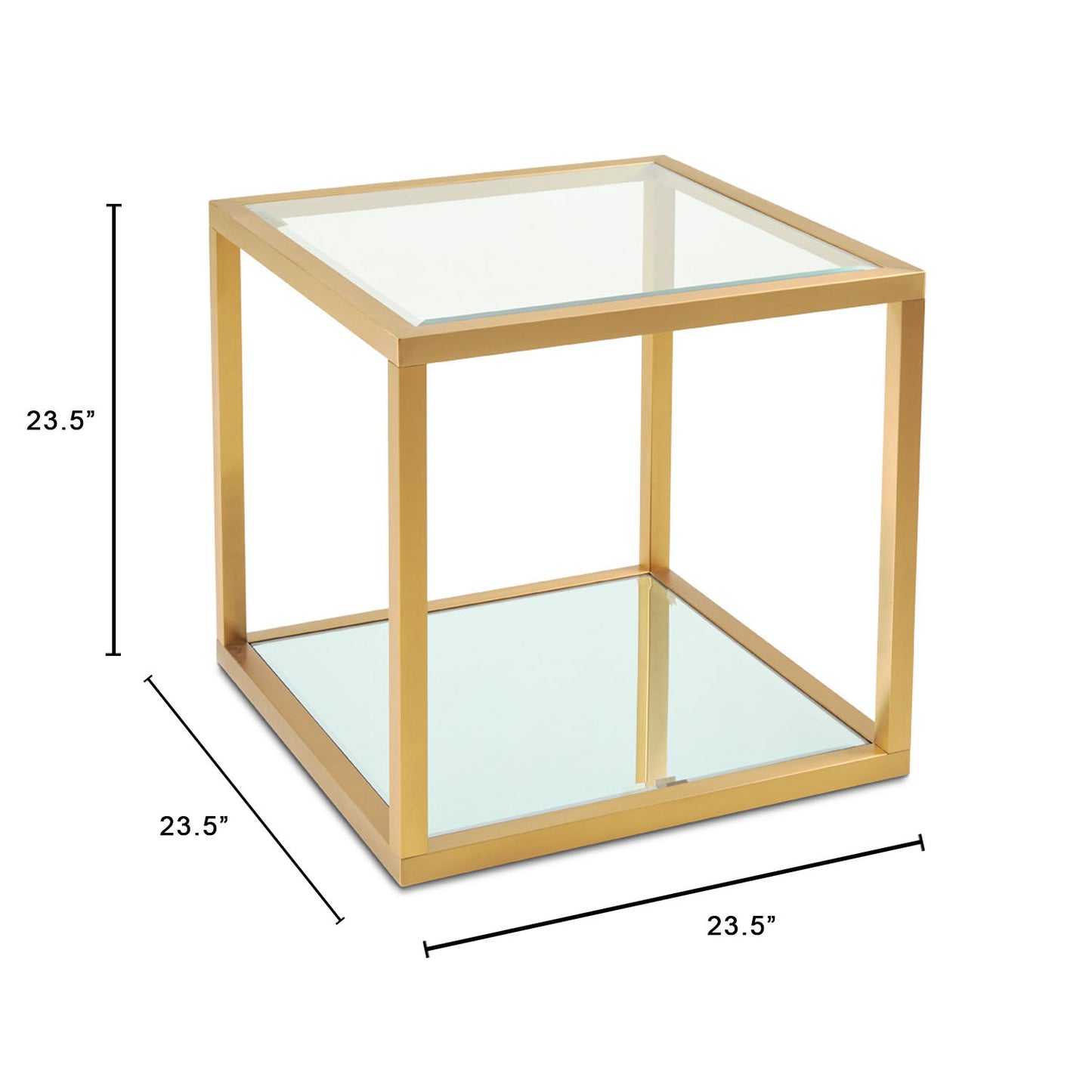 glass end table
