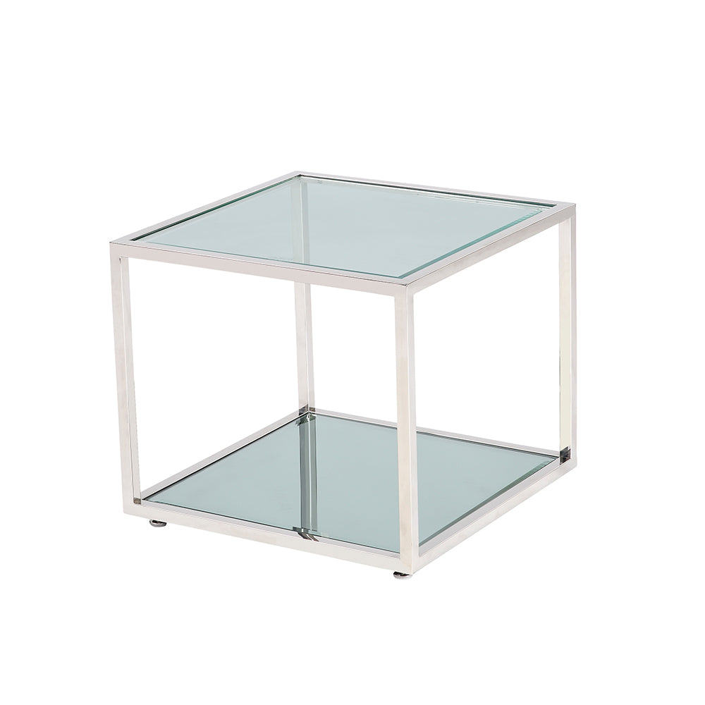 silver side table