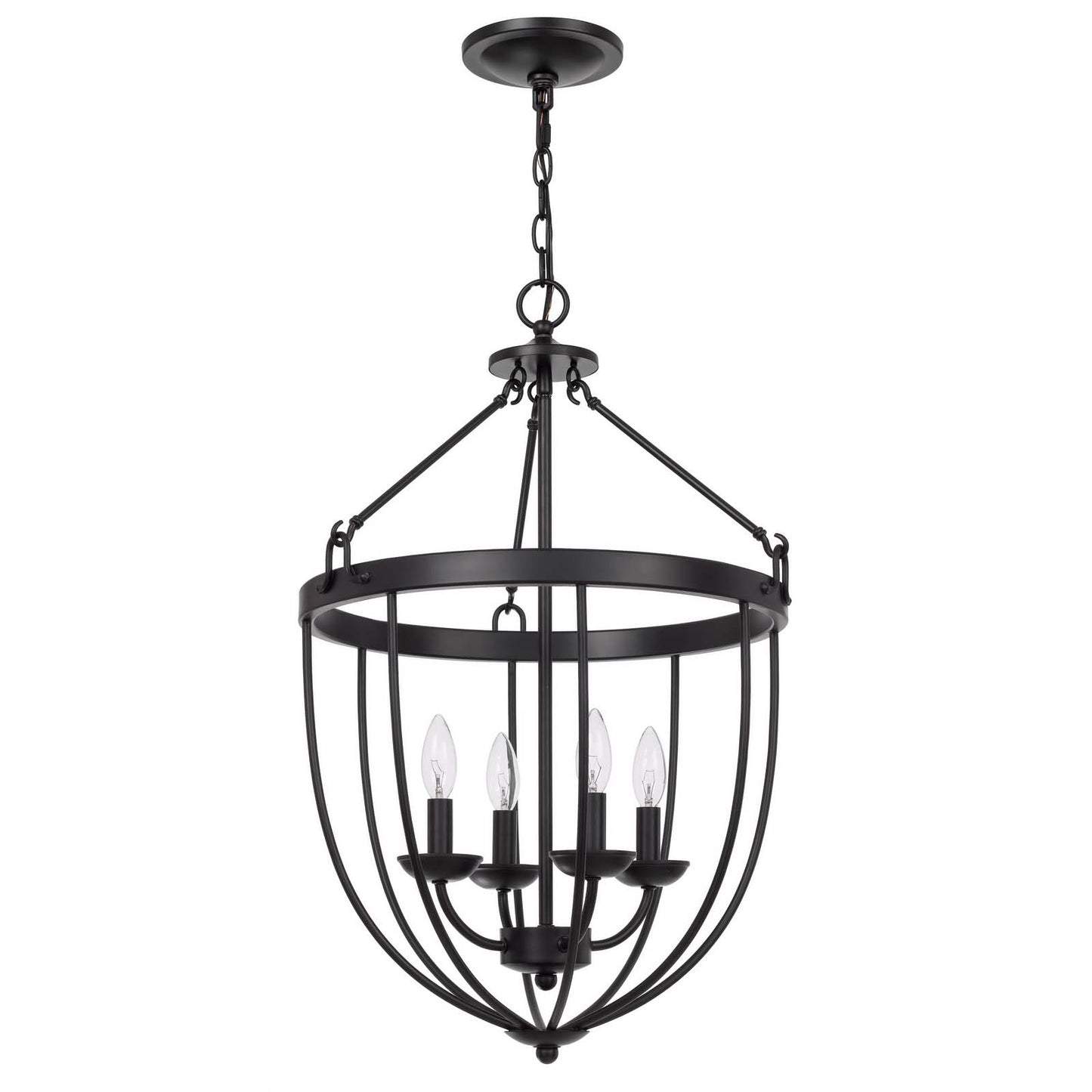 black chandeliers