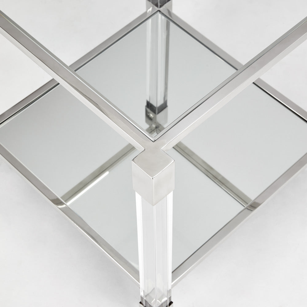 glass side table