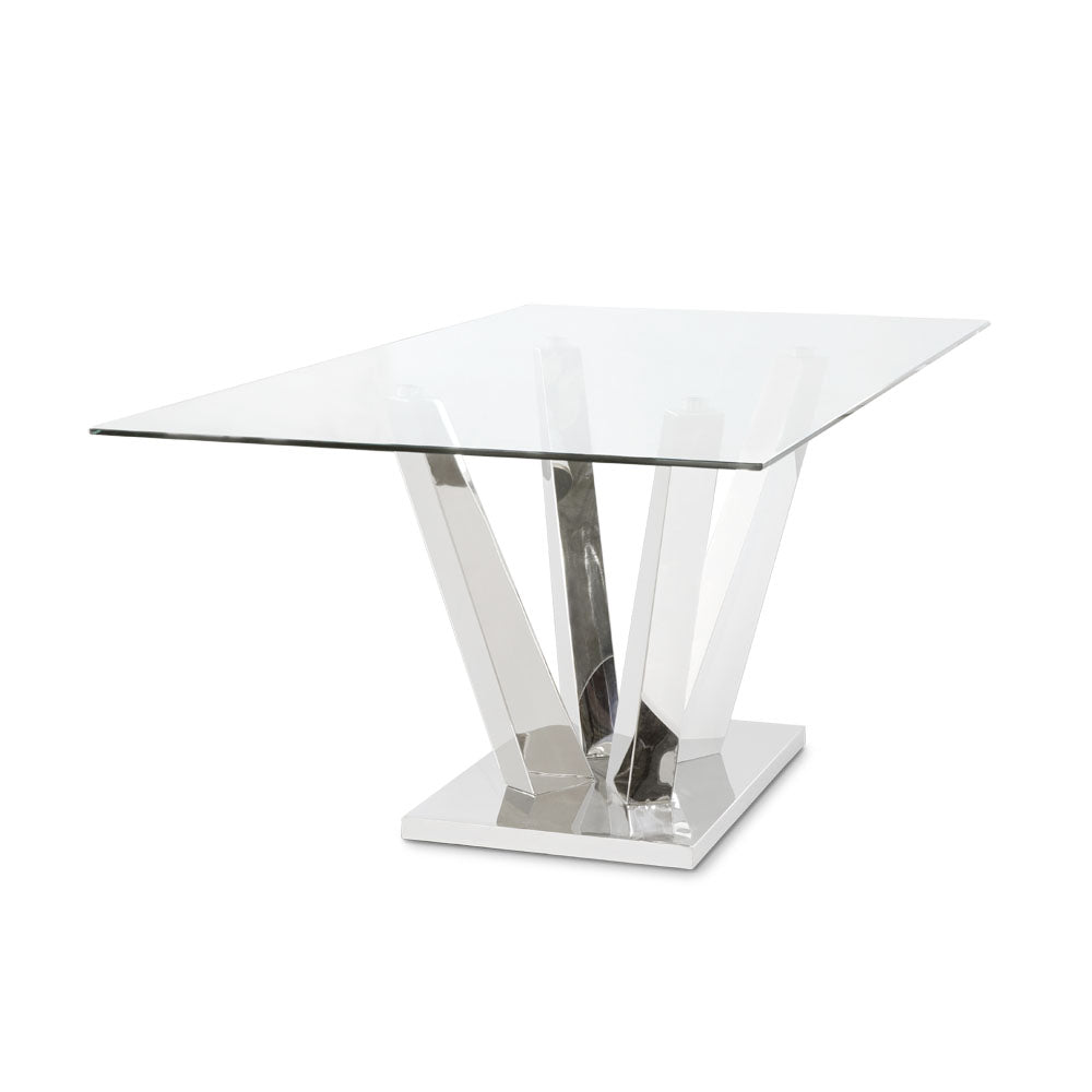 silver dining table