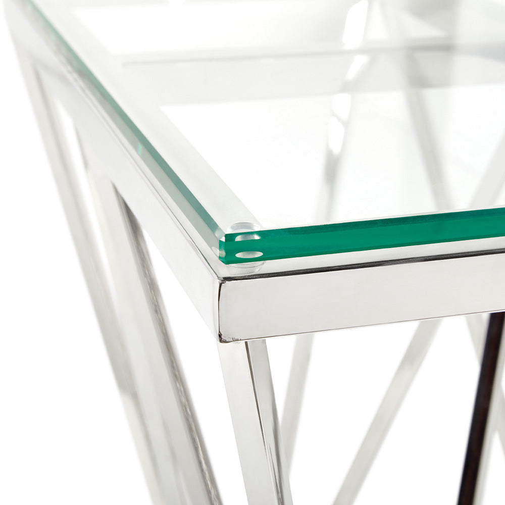 silver side table
