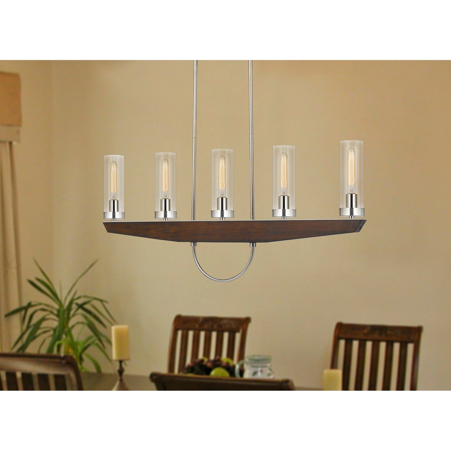 silver chandeliers