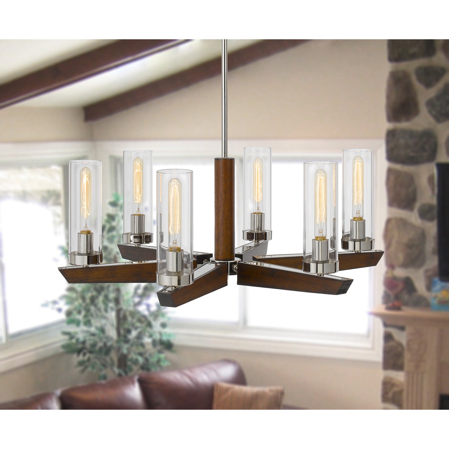 silver chandeliers