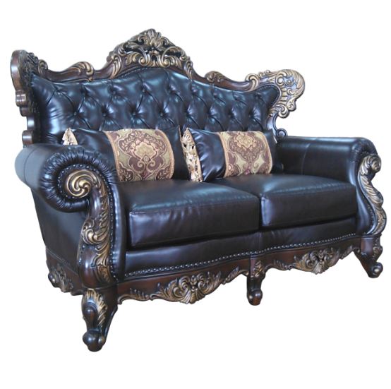 modern leather loveseat