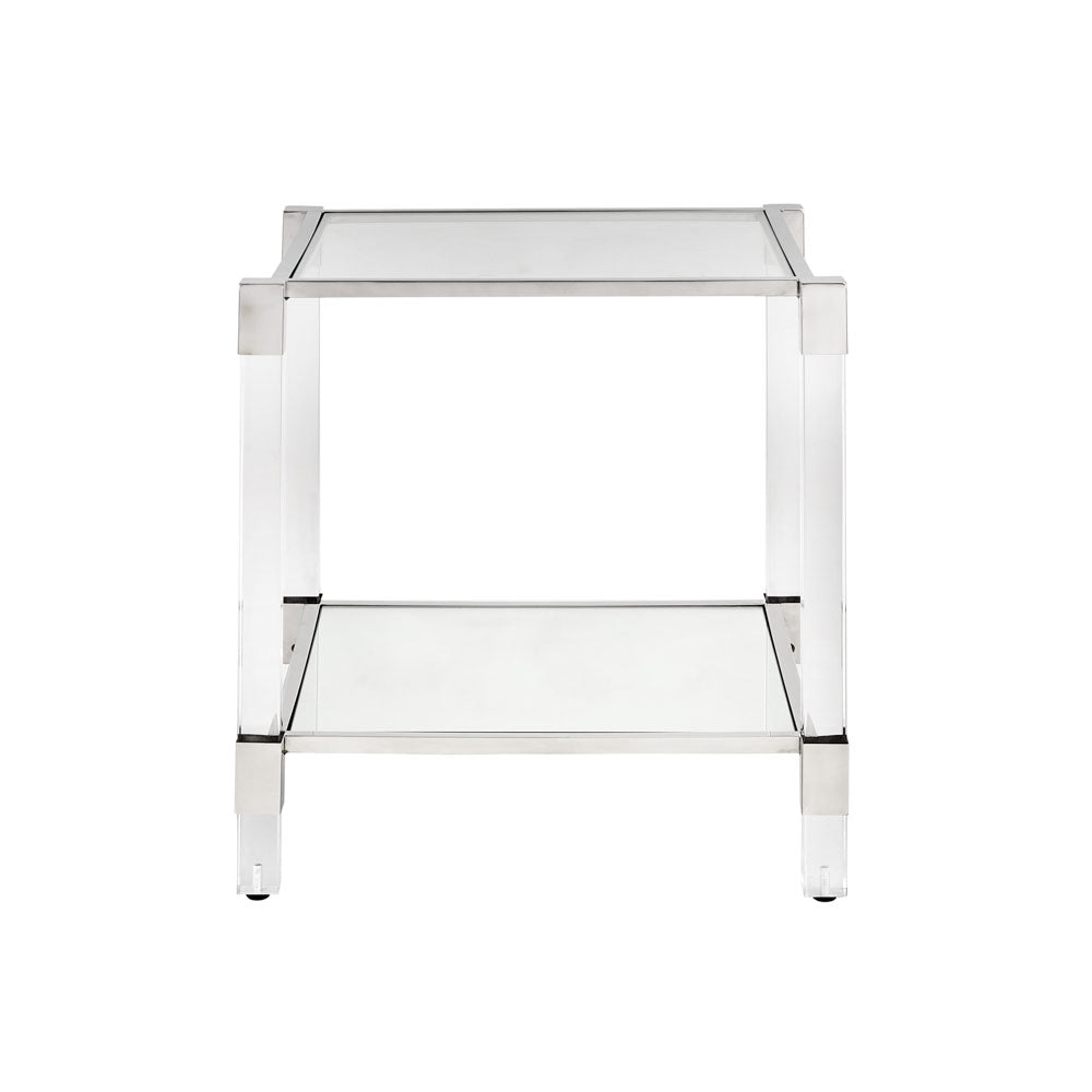 silver end table