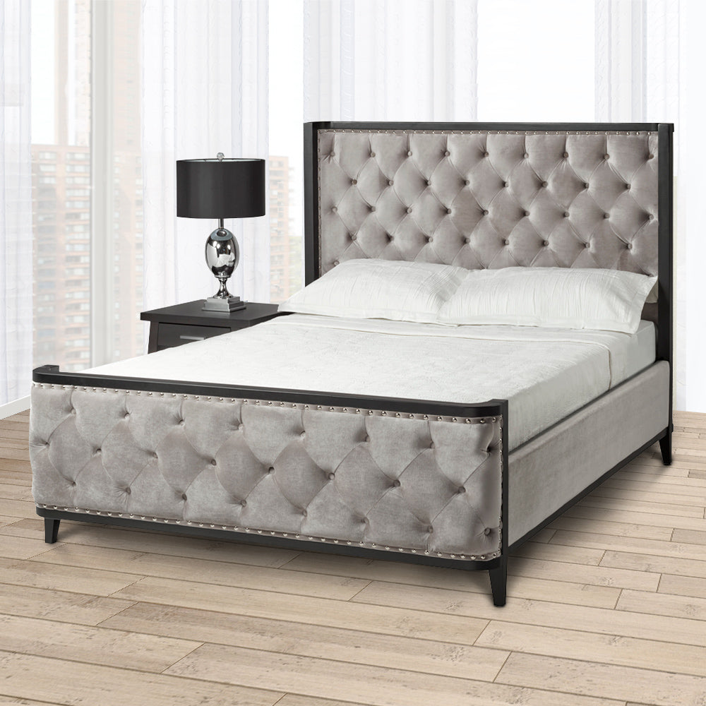 beige single bed