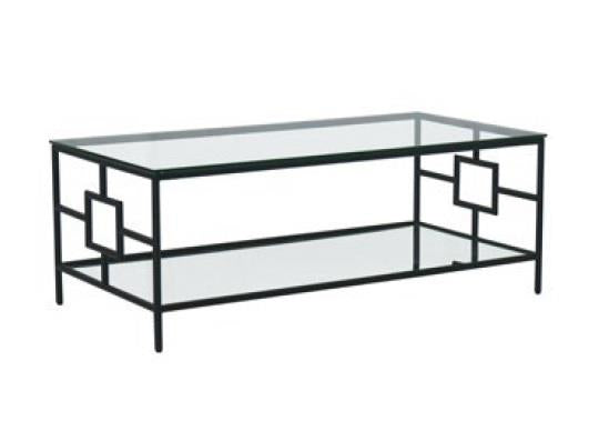 black glass coffee table