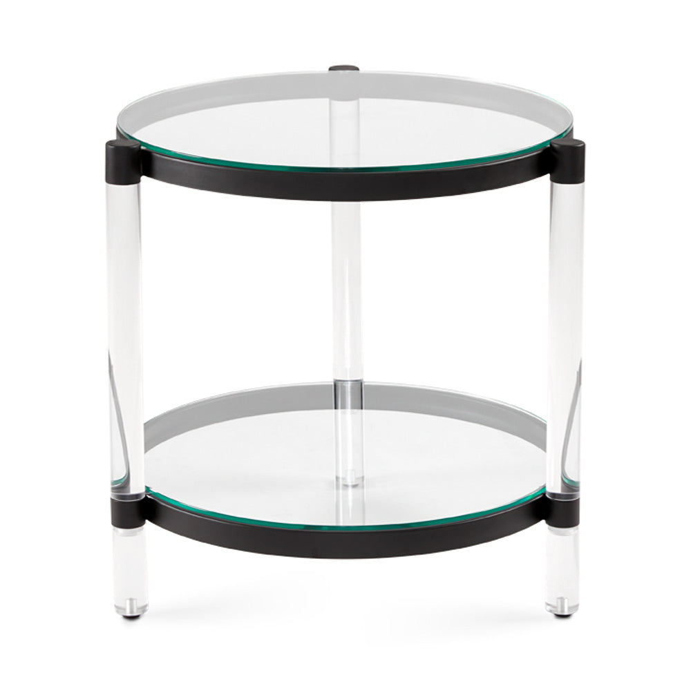 glass side table