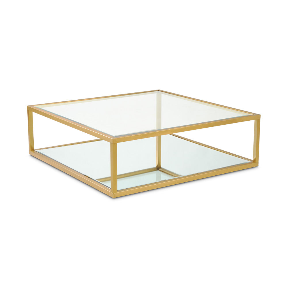 gold glass coffee table