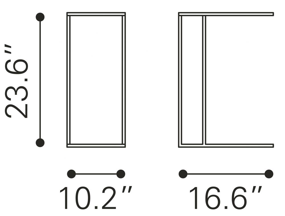 powder coated iron side table