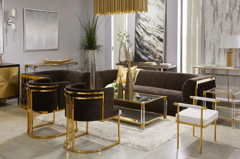 golden end table