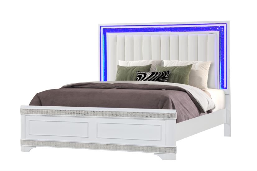 white single bed