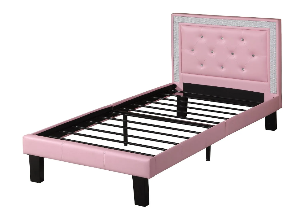 pink single bed