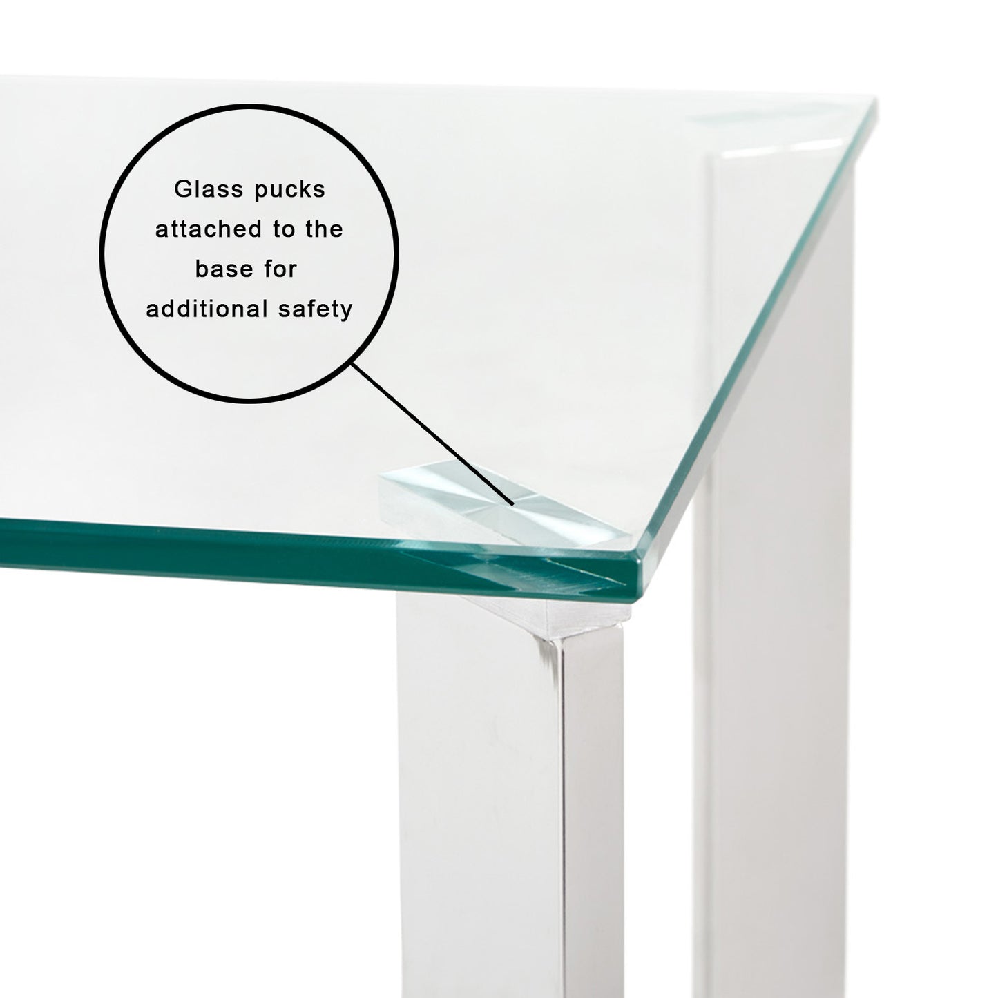 steel side table