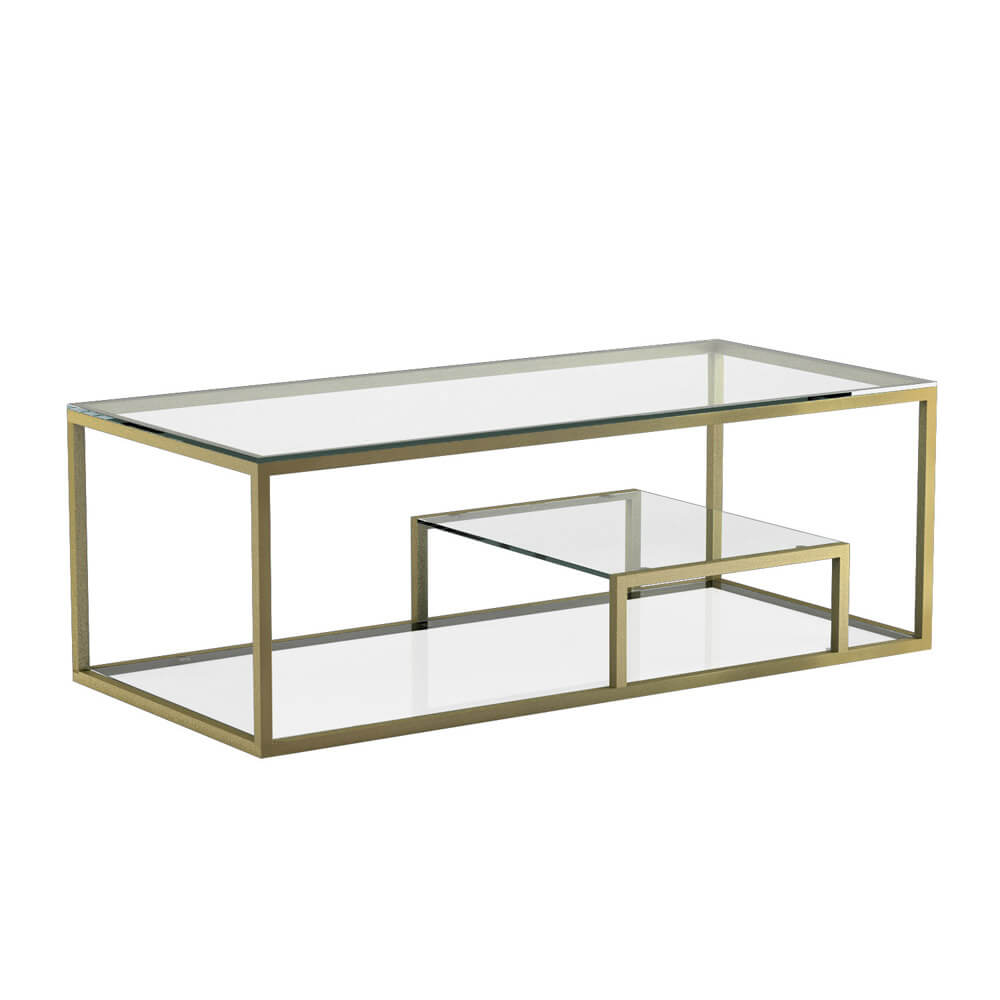 gold glass coffee table