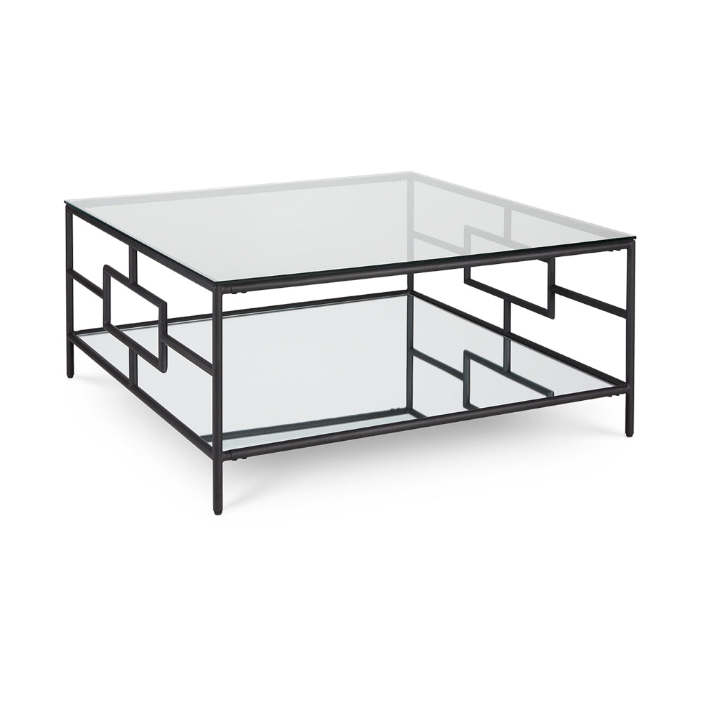 black glass coffee table