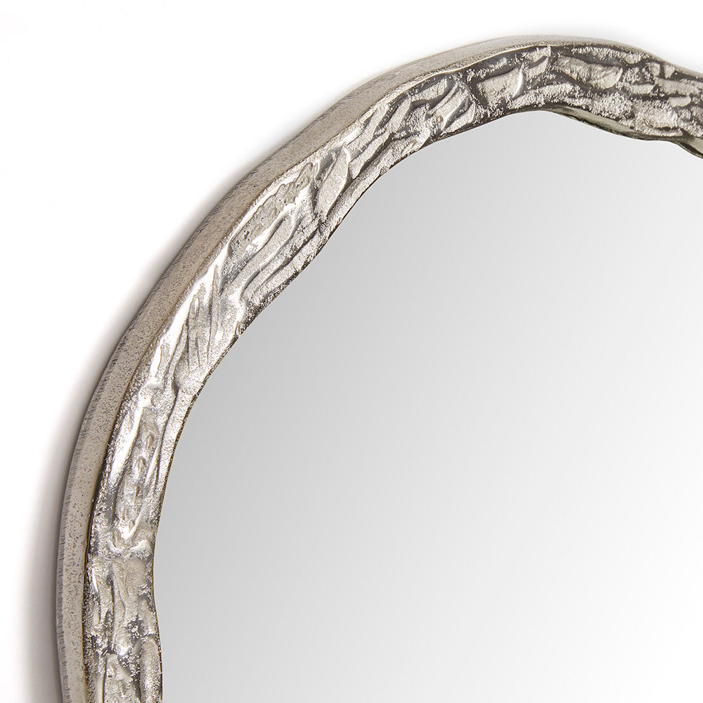 silver wall mirror