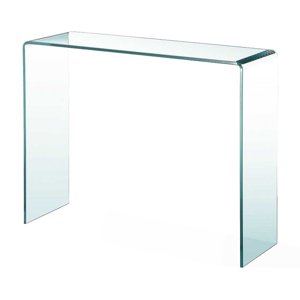 glass console table