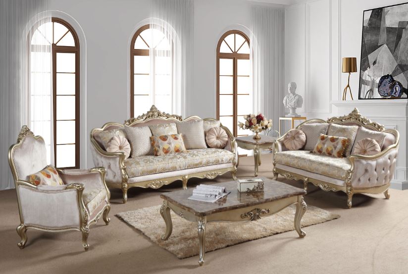 golden premium sofa set