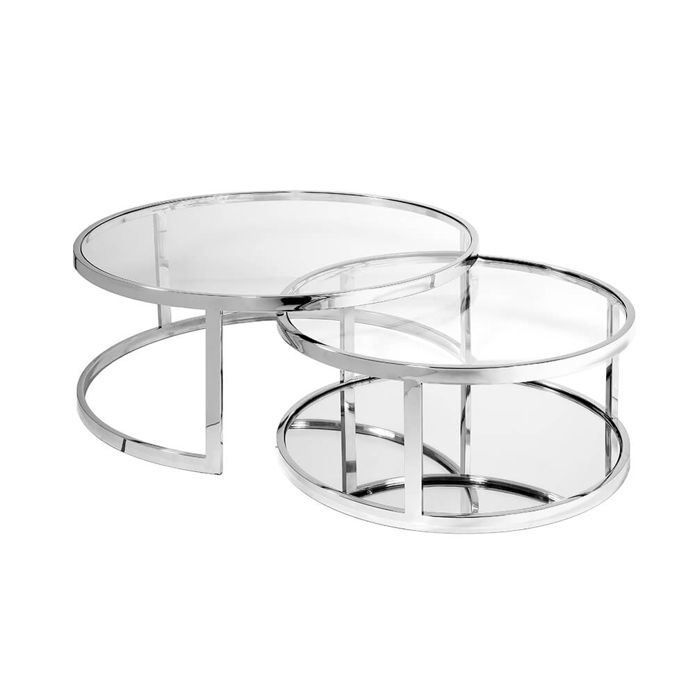 silver coffee table set