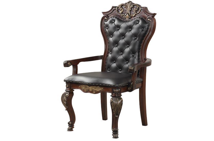 leather upholstered dining chair