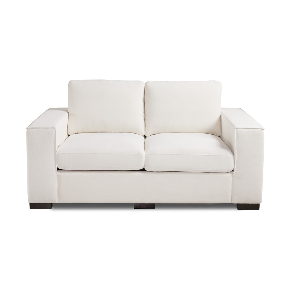 white loveseat