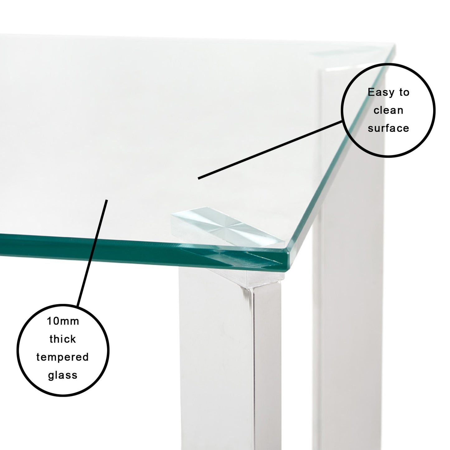 silver end table
