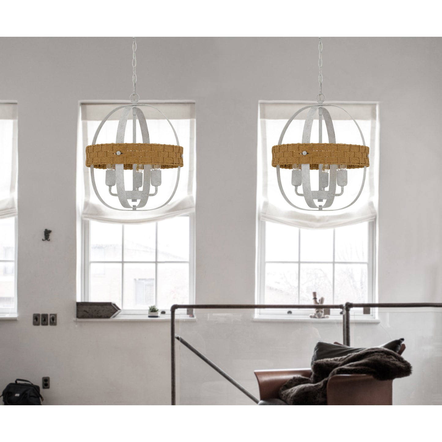 white chandeliers