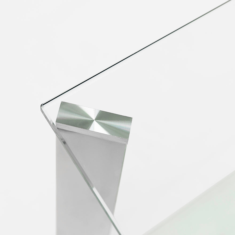 glass end table