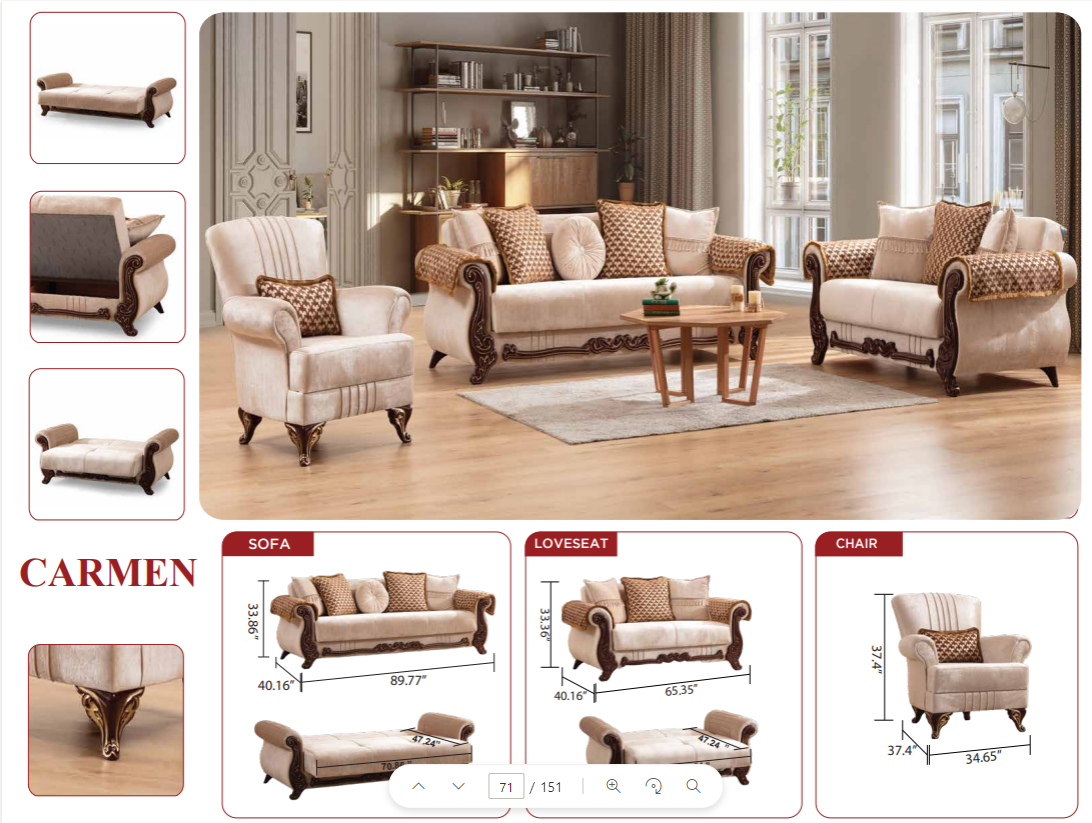beige fabric sofa set