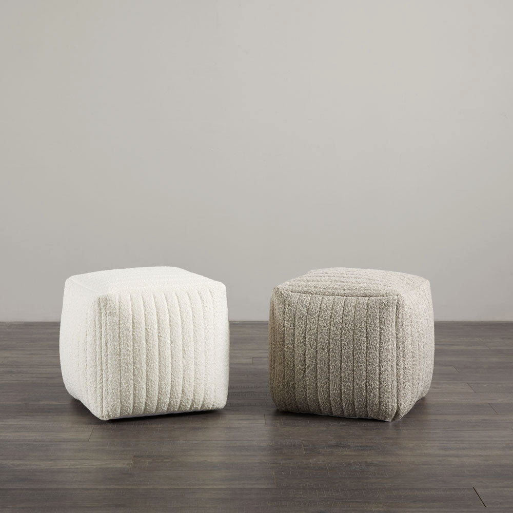 Boucle Fabric ottoman