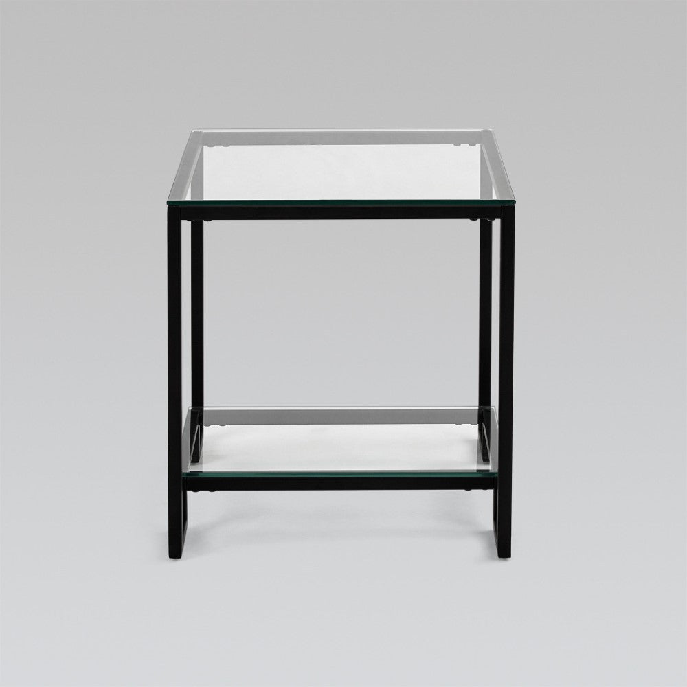 glass end table
