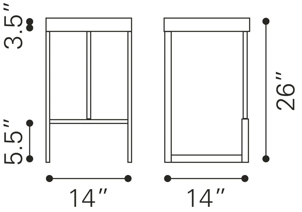 steel legs counter stool