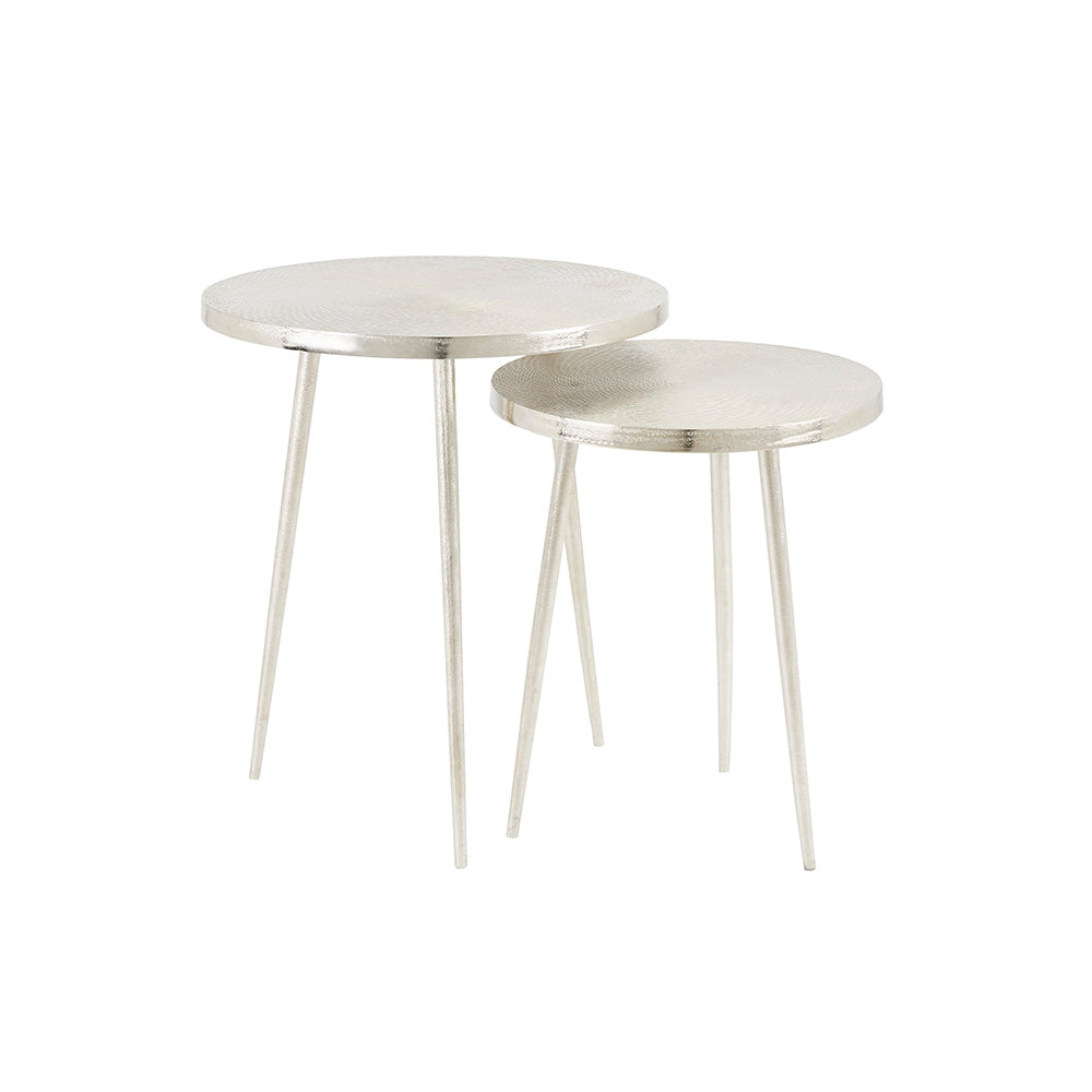 silver side table