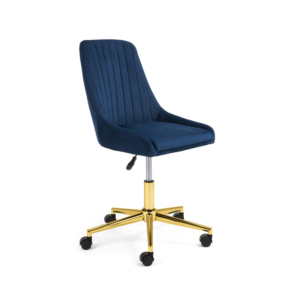 blue office chair