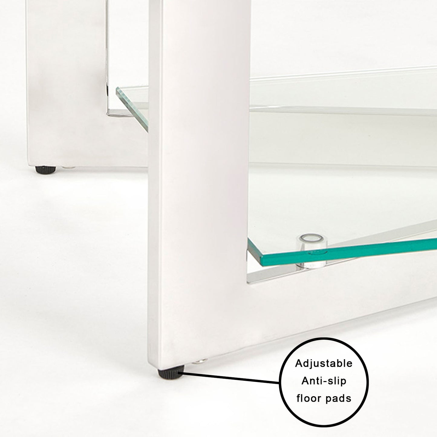 glass console table