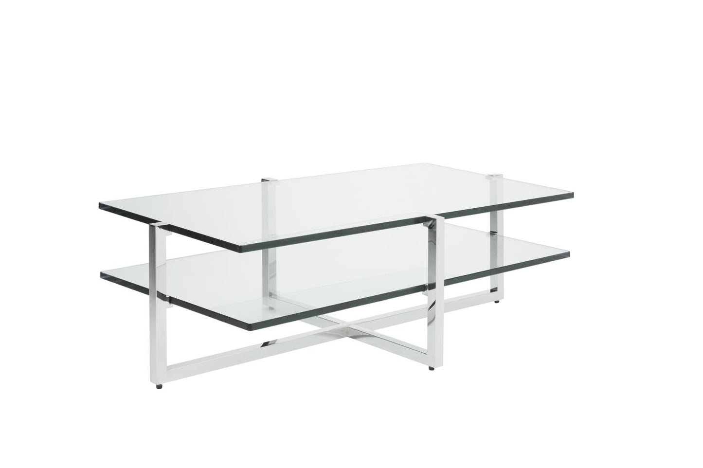 silver glass coffee table
