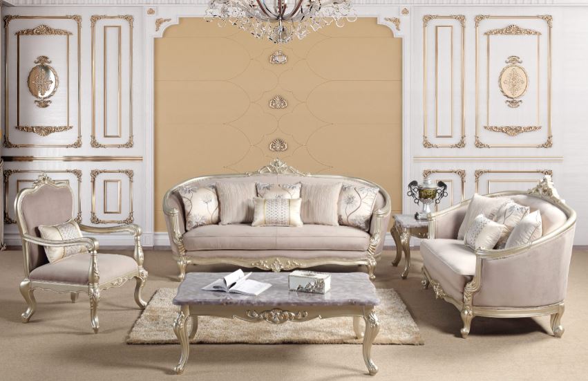golden premium sofa set