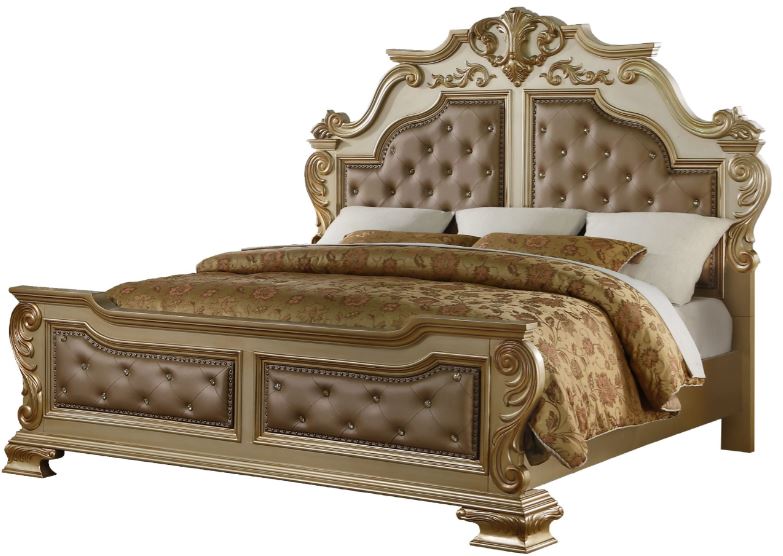 golden platform bed