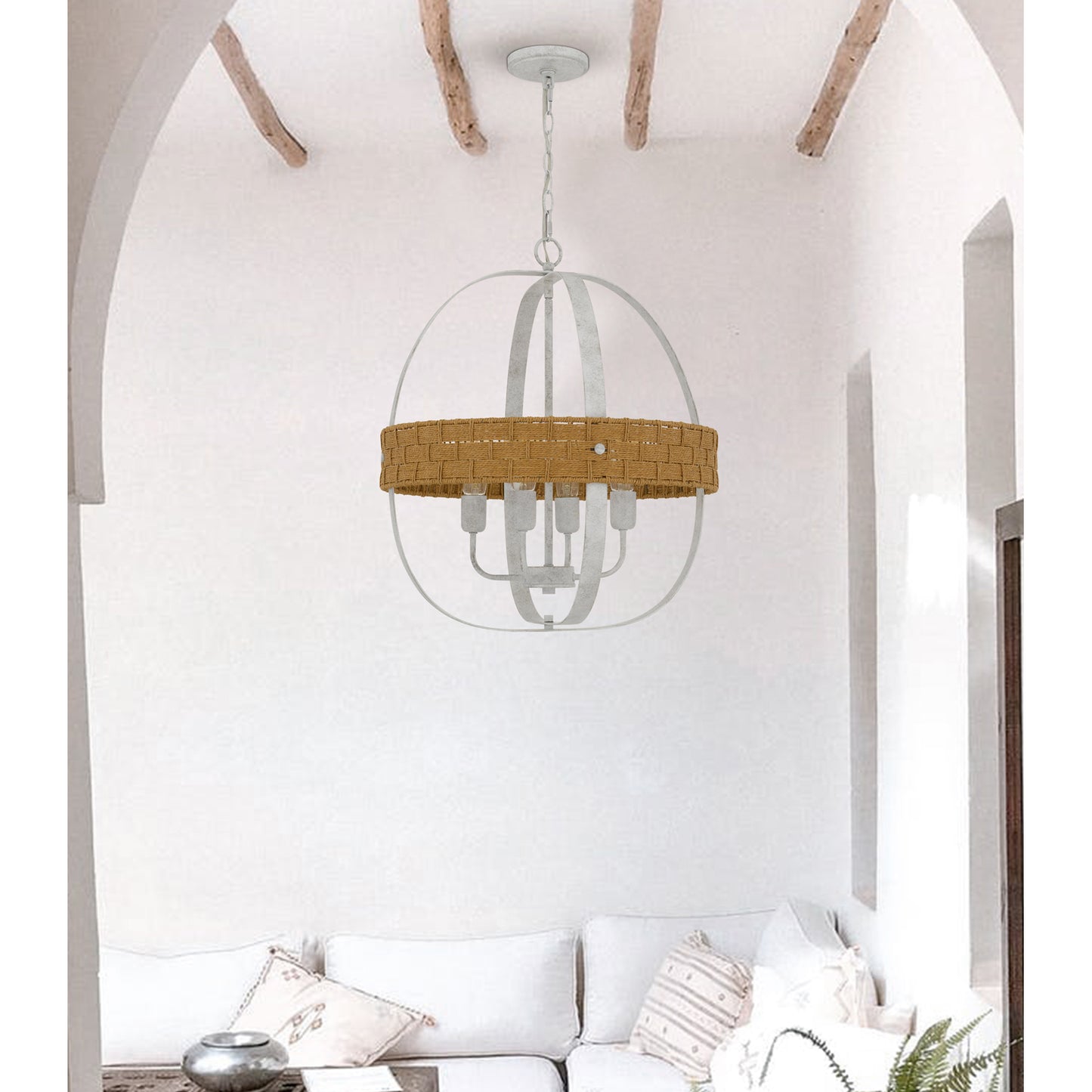 white chandeliers