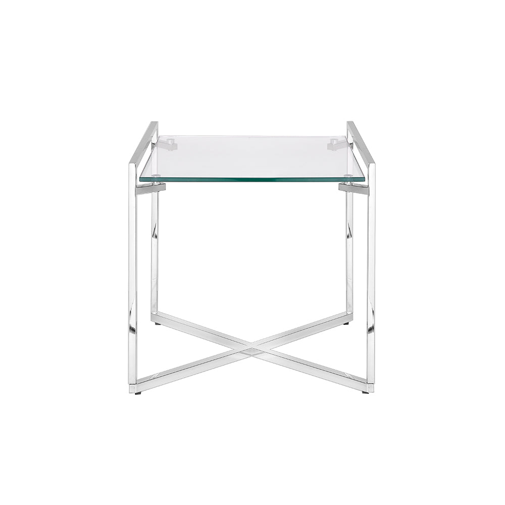 glass end table