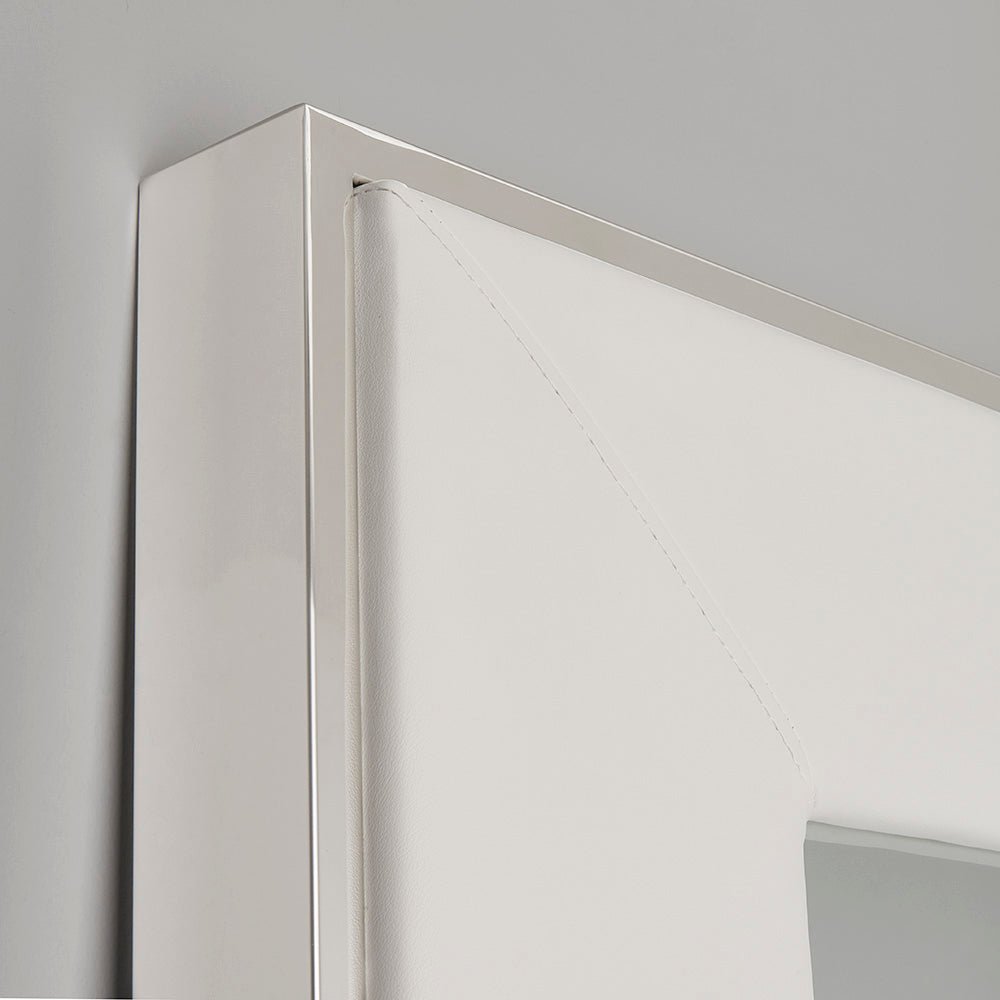 leather floor mirror