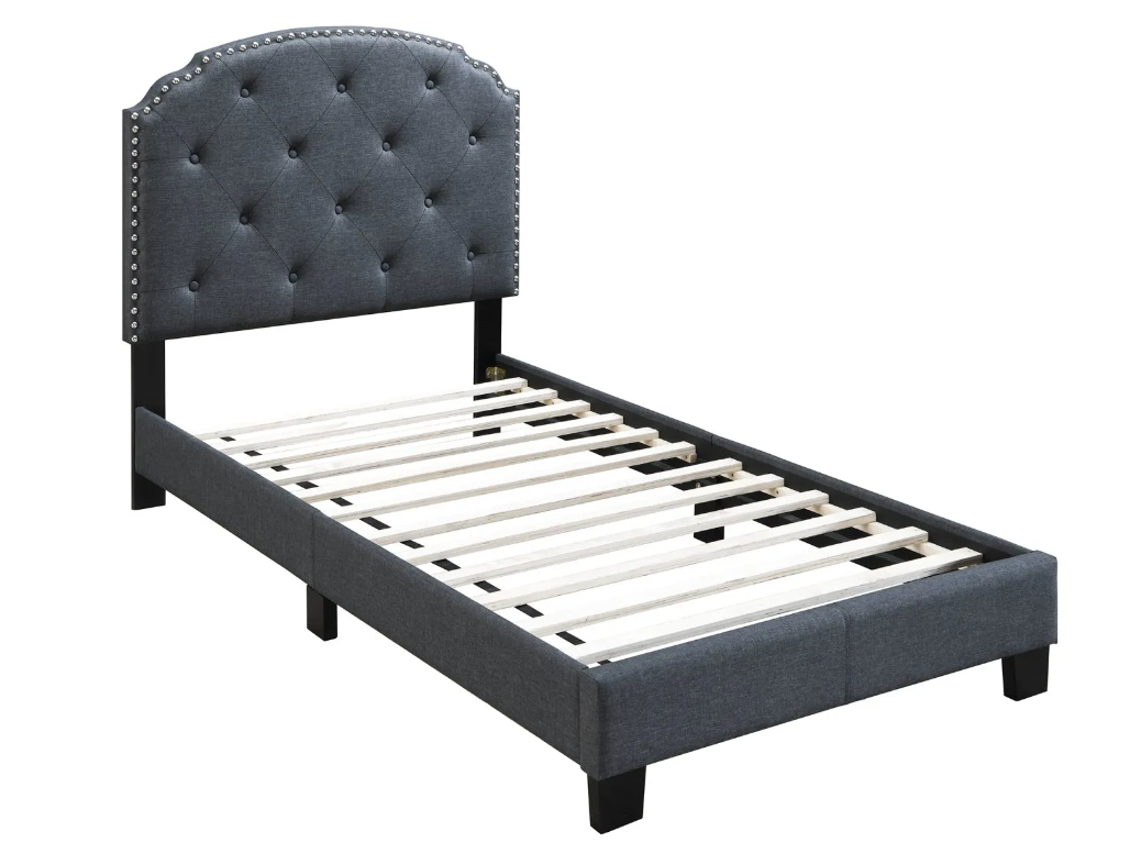 charcoal single bed