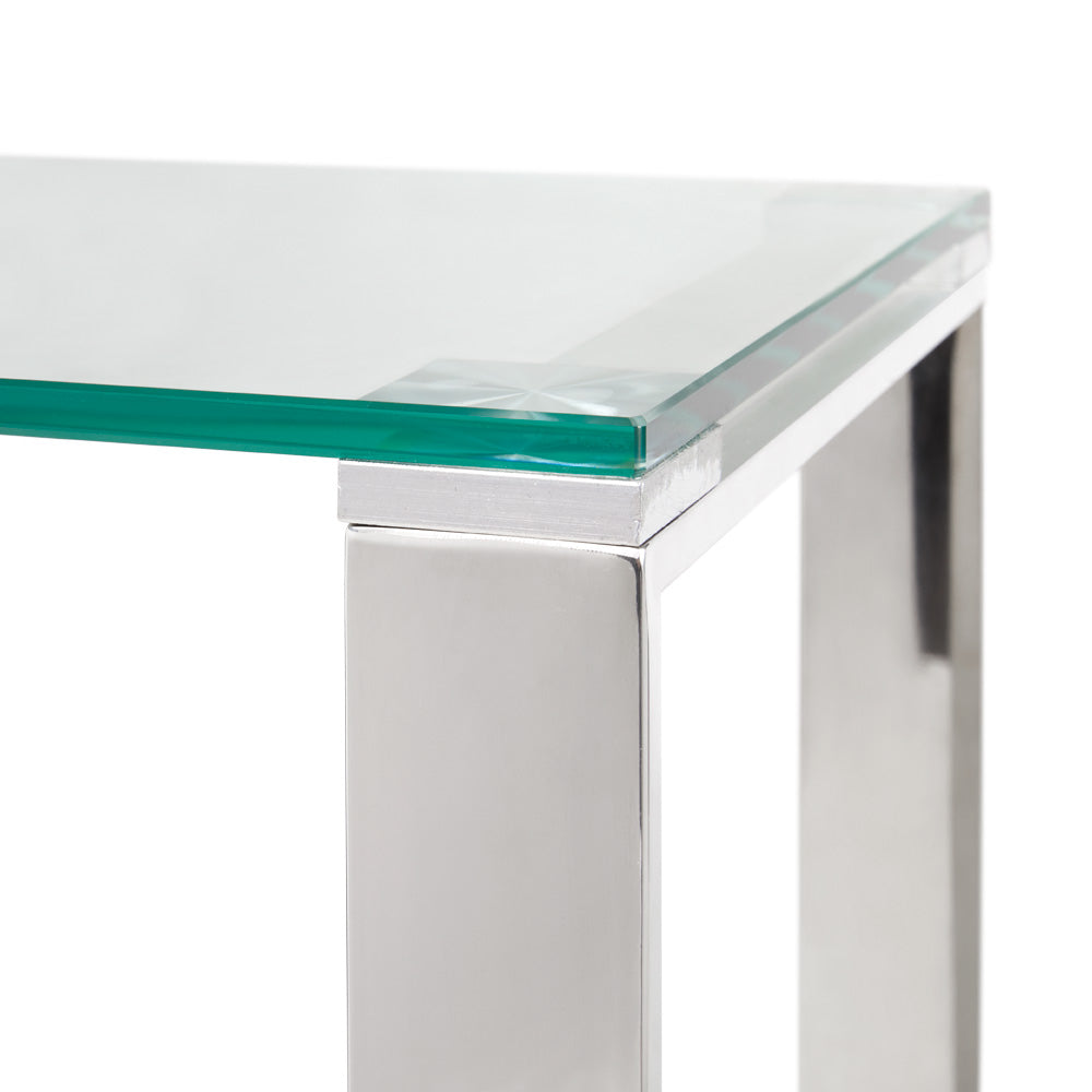 tempered glass console table