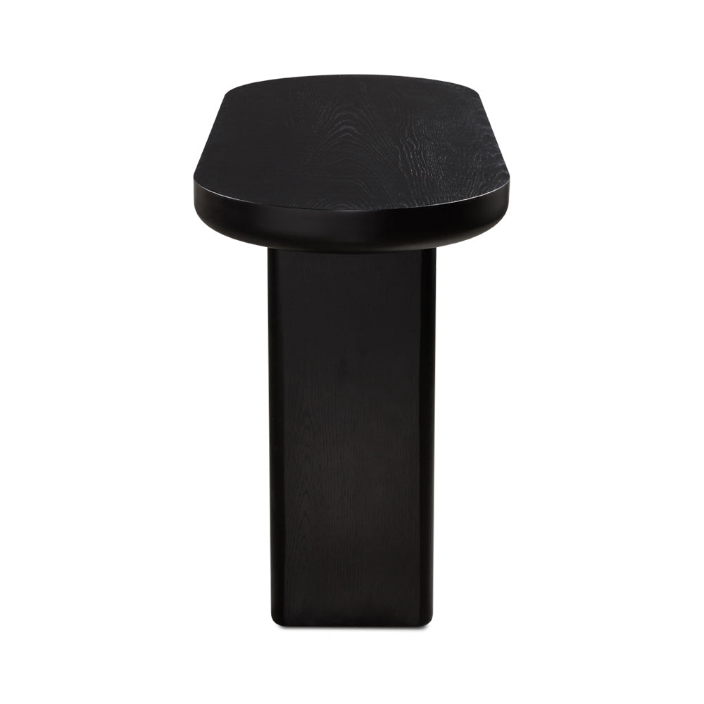 black console table