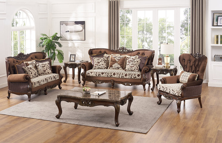 brown premium sofa set