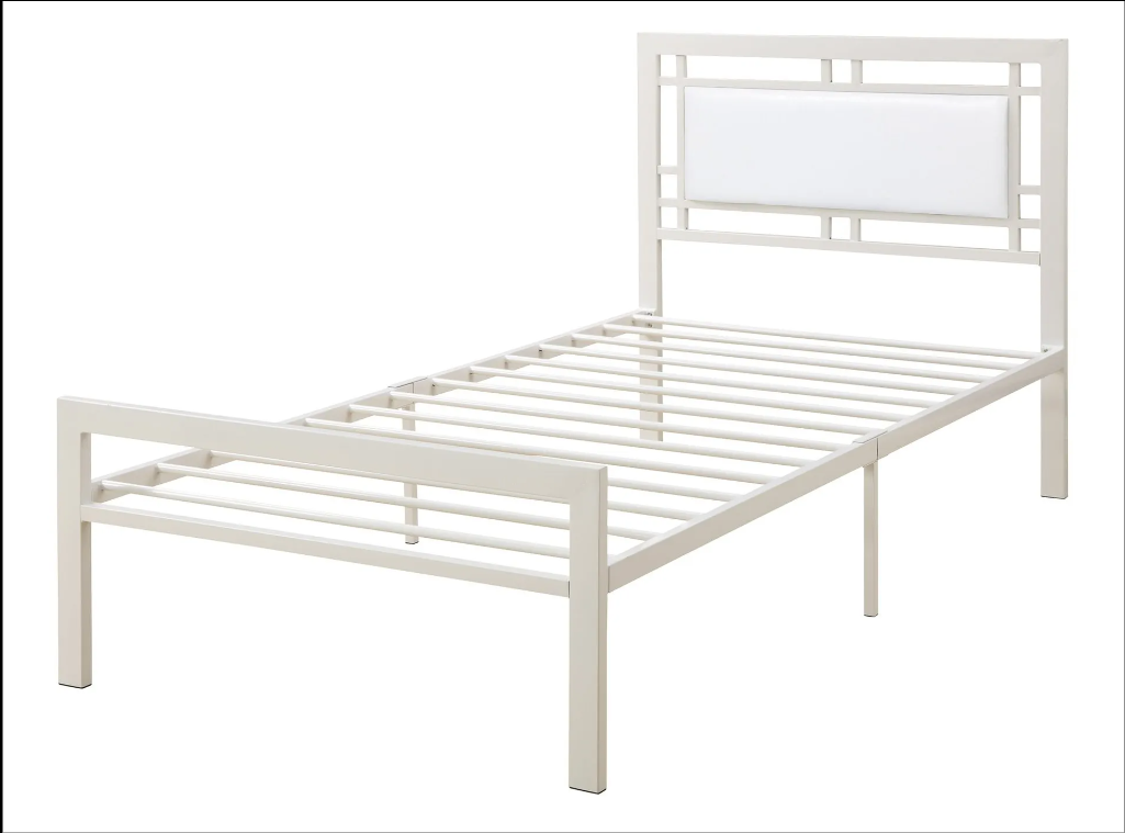 white single bed