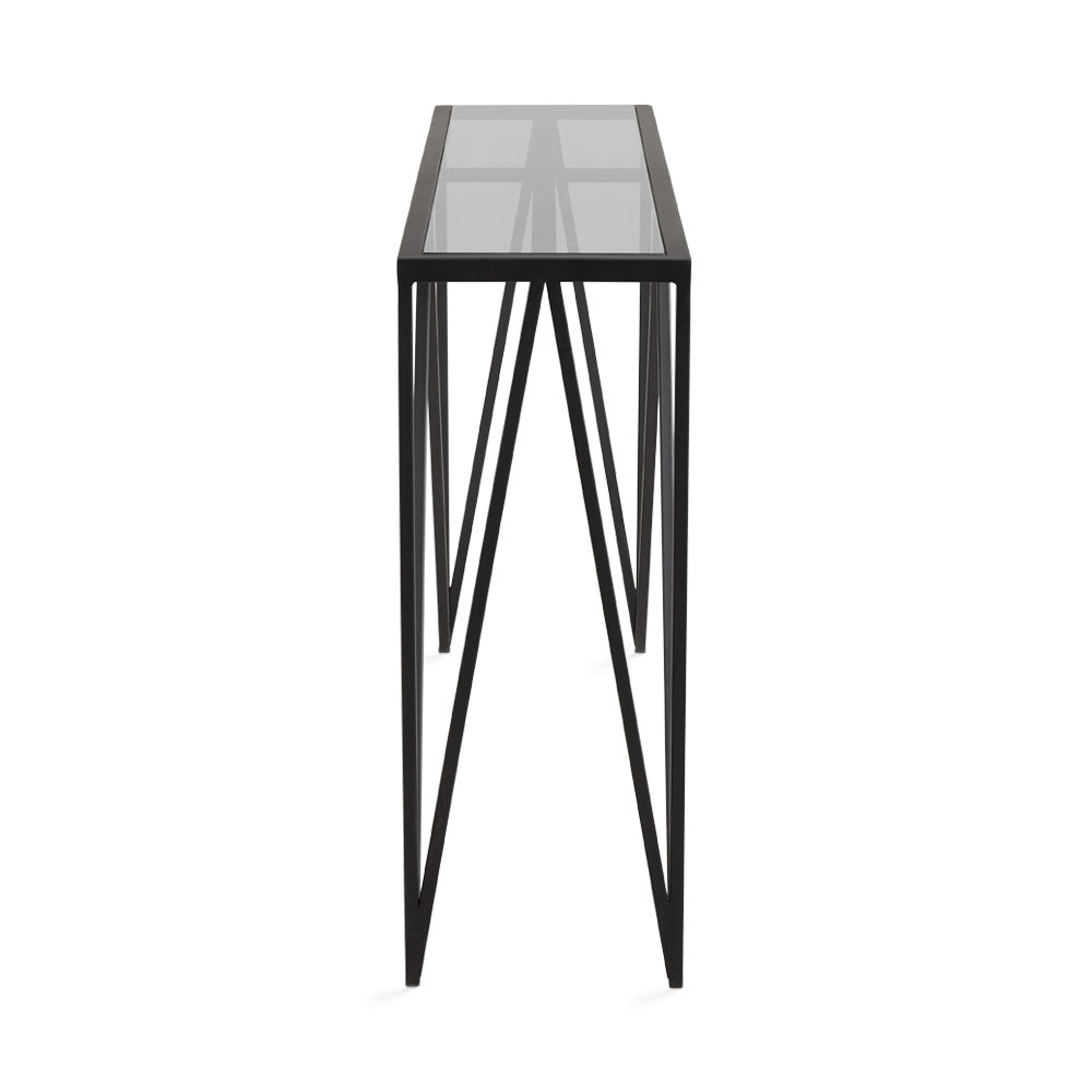 black console table