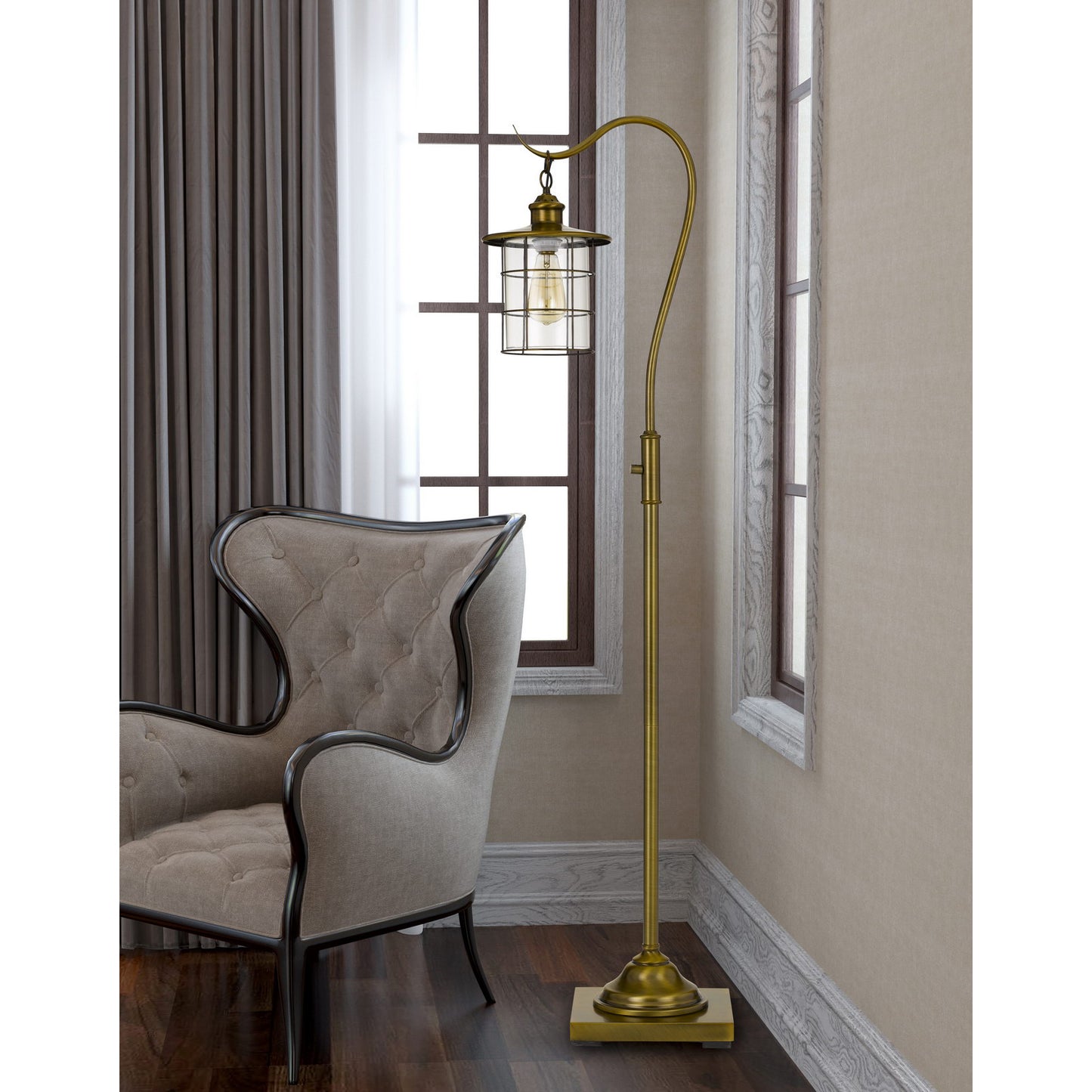 brass floor lamp